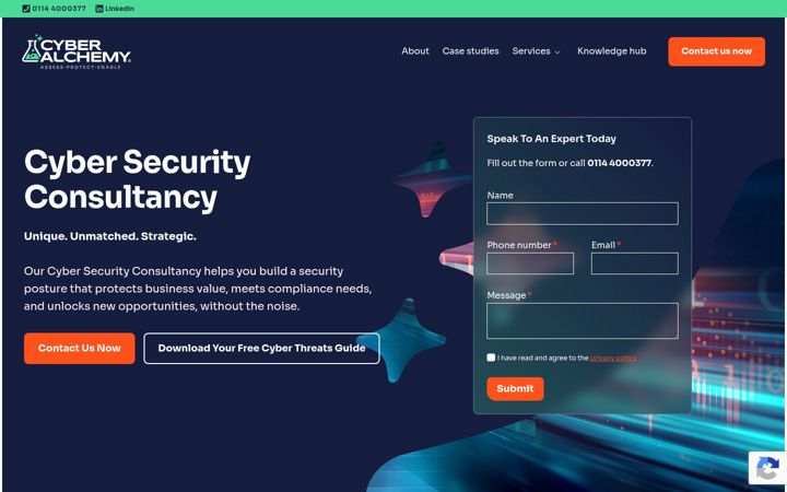 Captura de ecrã de cyberalchemy.co.uk