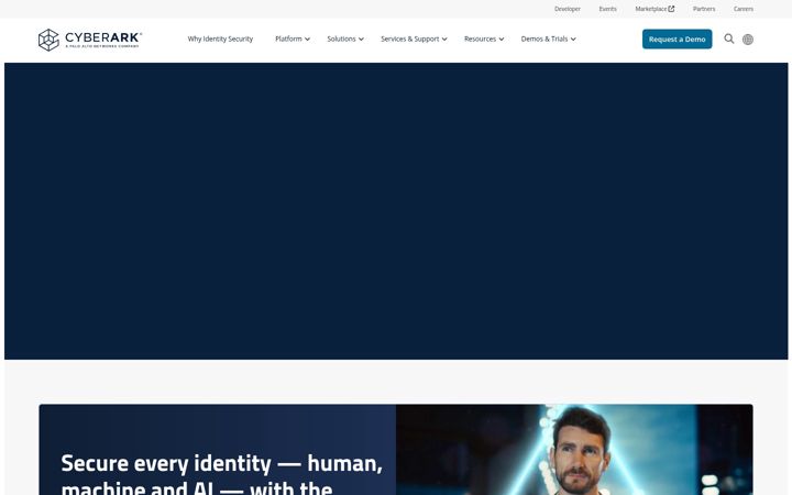 Screenshot stránky cyberark.com