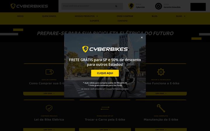 Screenshot of cyberbikesbrasil.com