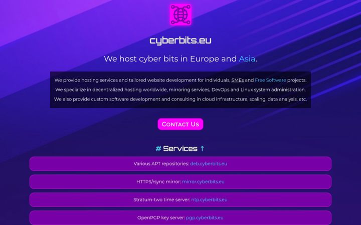 Snímek obrazovky cyberbits.eu