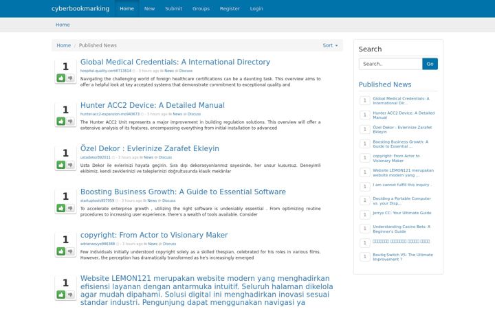 Screenshot of cyberbookmarking.com