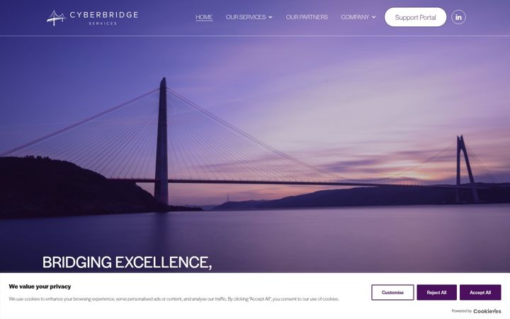 Screenshot of cyberbridgeservices.com