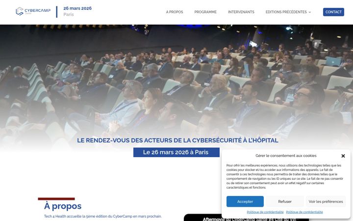 Screenshot of cybercampsante.org
