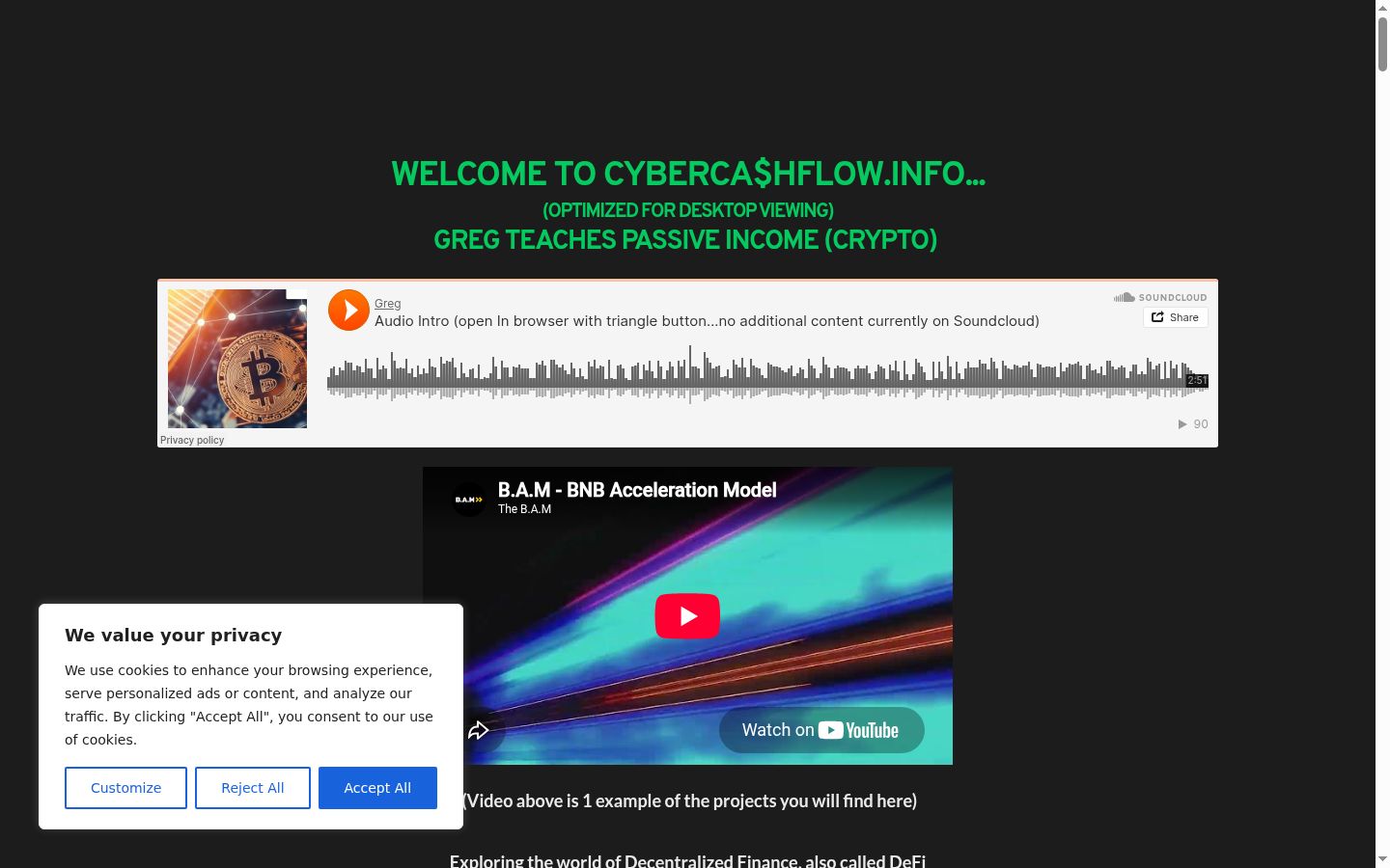Captura de ecrã do banner de consentimento apresentado antes de qualquer interação