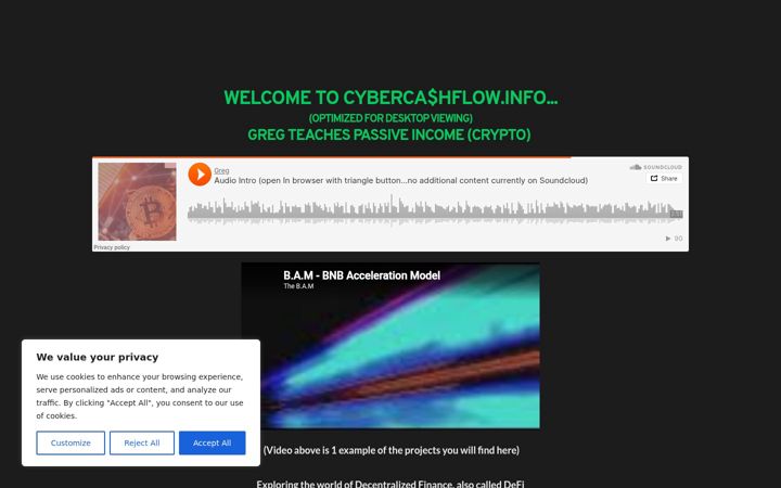 Captura de pantalla de cybercashflow.info