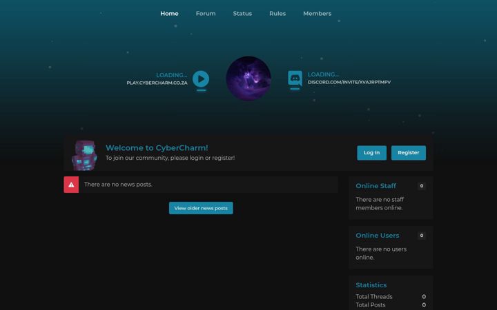 Екранна снимка на cybercharm.co.za