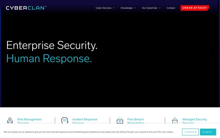 Screenshot of cyberclan.com