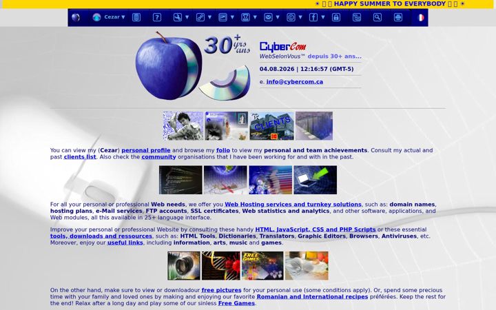 Screenshot stránky cybercom.ca