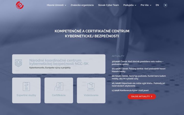 Screenshot of cybercompetence.sk