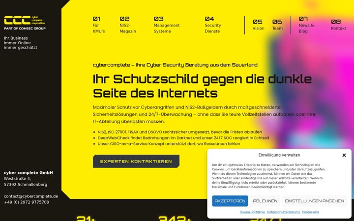 Screenshot of cybercomplete.de
