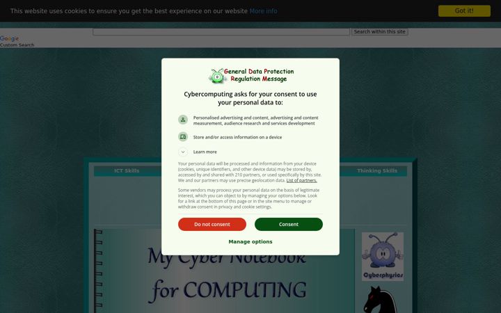 Screenshot of cybercomputing.co.uk