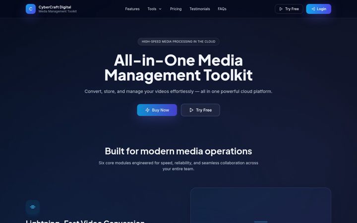Screenshot of cybercraftdigital.com