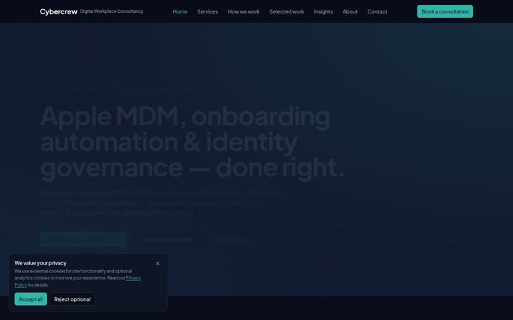 Screenshot του cybercrew.io