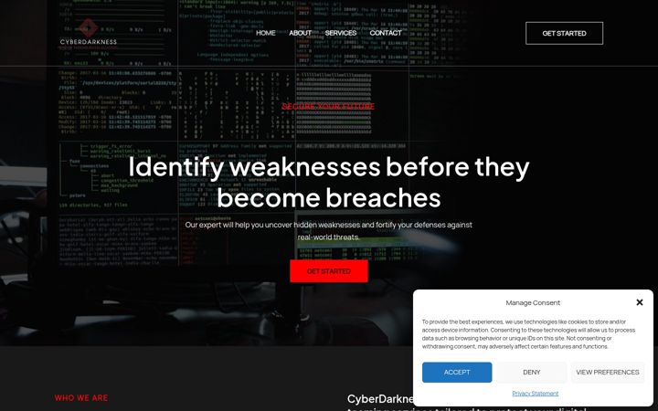 Screenshot of cyberdarkness.it