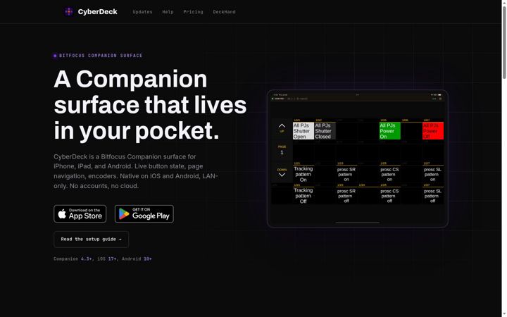 Screenshot of cyberdeckapp.com
