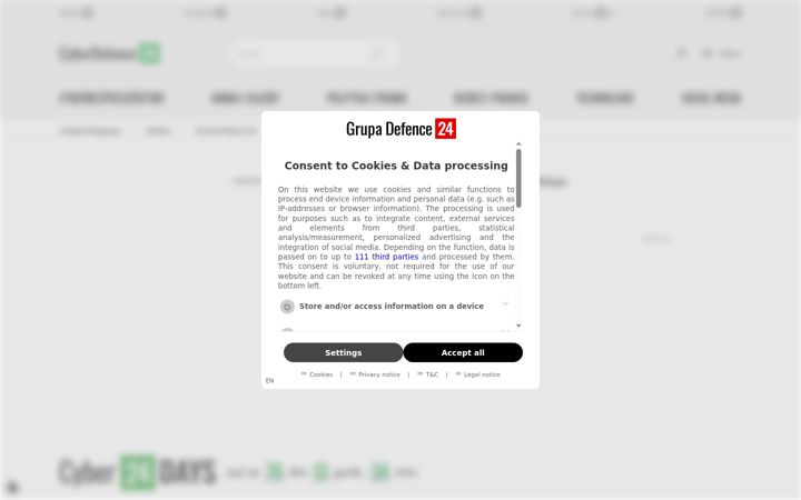 Skärmbild av cyberdefence24.pl