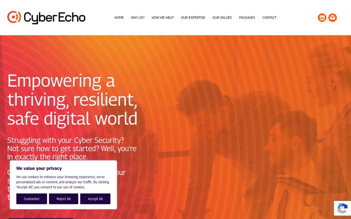 Screenshot του cyberecho.io