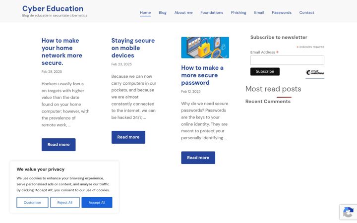 Screenshot of cybereducation.ro