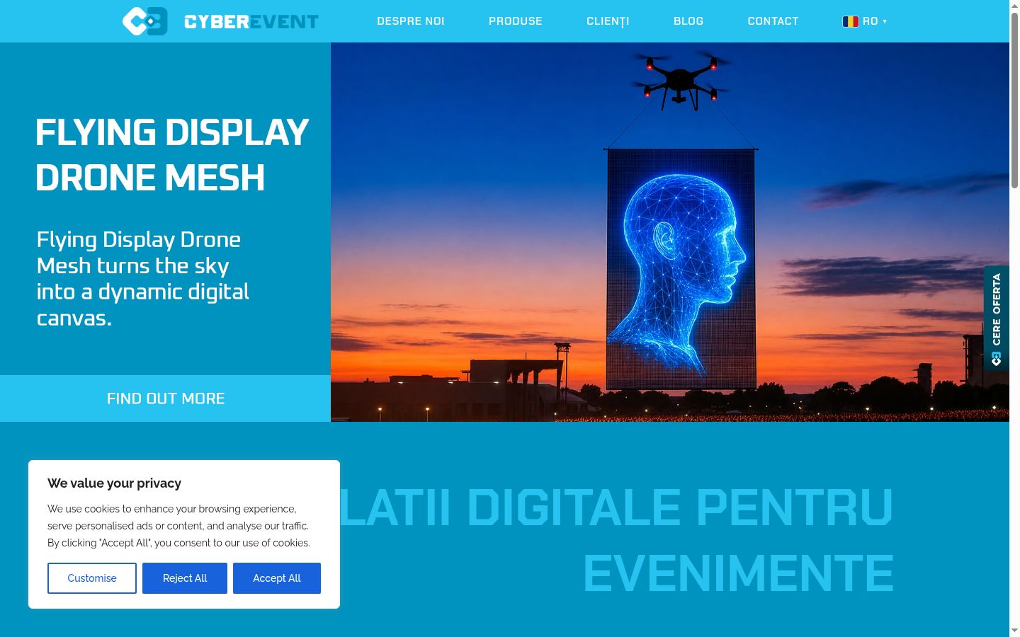 Screenshot of the consent banner shown before any interaction