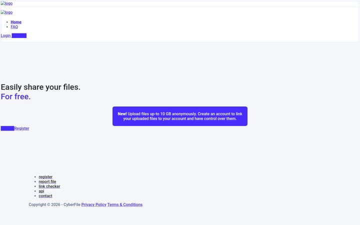 Screenshot von cyberfile.me