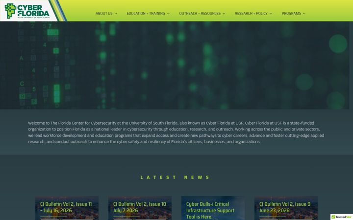 Screenshot von cyberflorida.org
