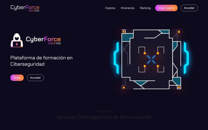 Screenshot of cyberforcehacking.com