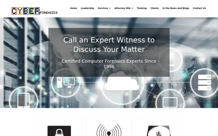 Screenshot of cyberforensics.com