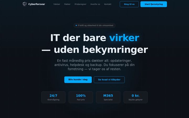 Screenshot of cyberforsvar.dk