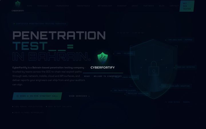 Screenshot of cyberfortify.co