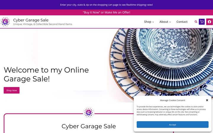 Screenshot of cybergaragesale.com