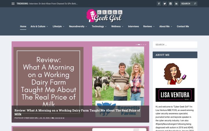 Screenshot of cybergeekgirl.co.uk