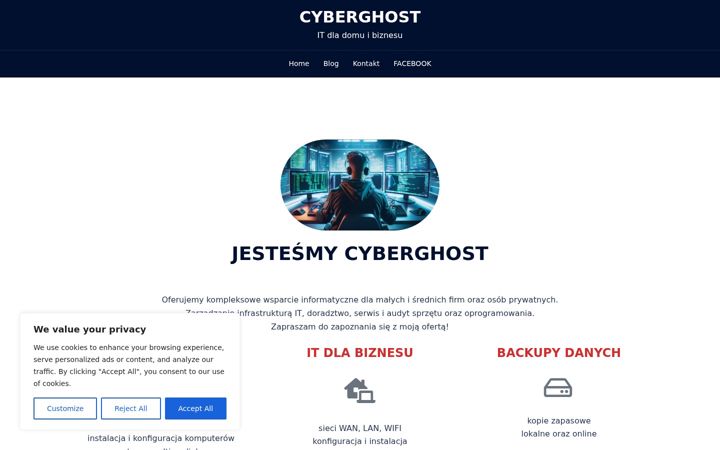 Screenshot of cyberghost.pl