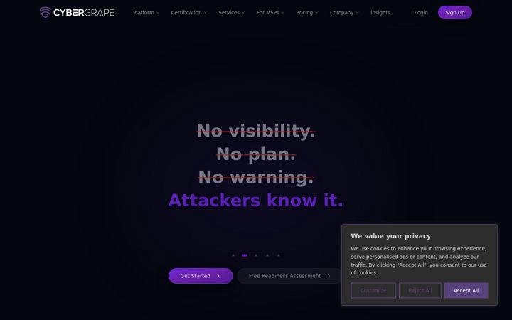Screenshot του cybergrape.io