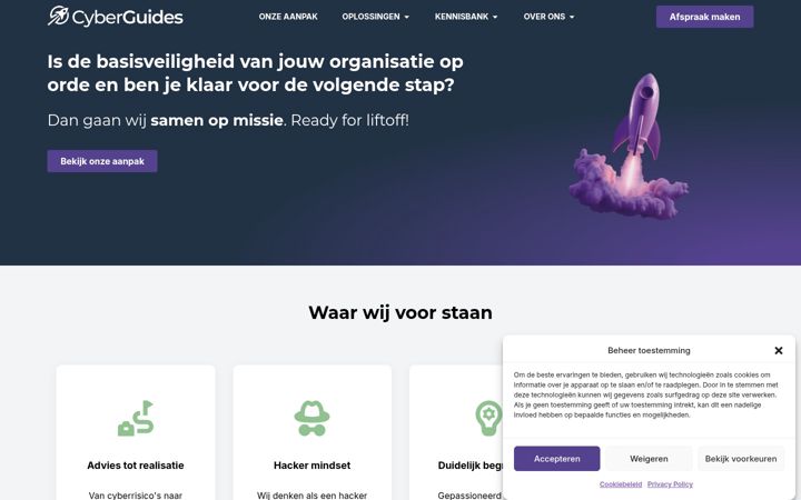 Screenshot of cyberguides.nl
