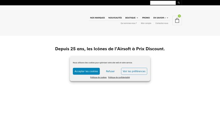 Screenshot of cybergunstore.fr