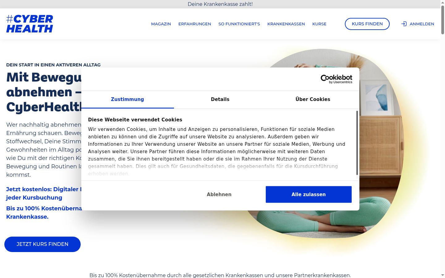 Ekraanipilt nõusolekubännerist, mida näidati enne mis tahes suhtlust