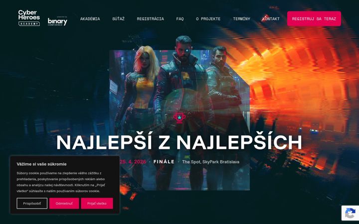 Screenshot of cyberheroesacademy.eu