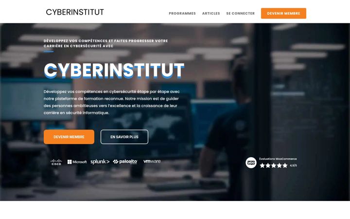 Screenshot of cyberinstitut.fr