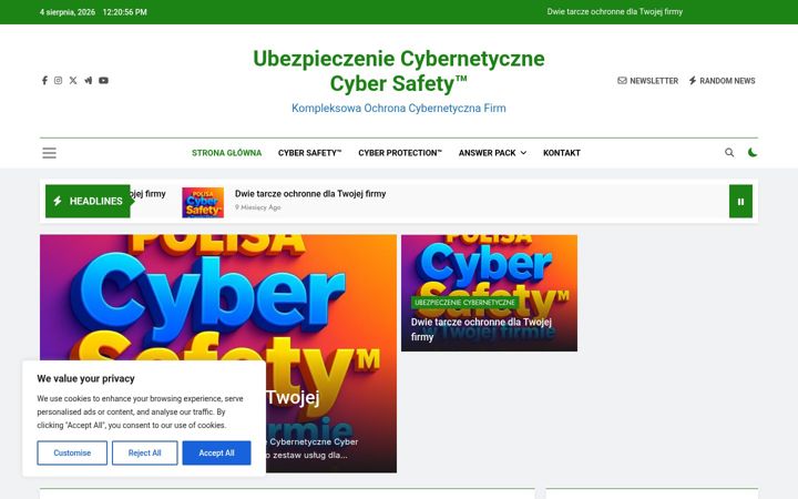 Zrzut ekranu cyberinsurance.pl