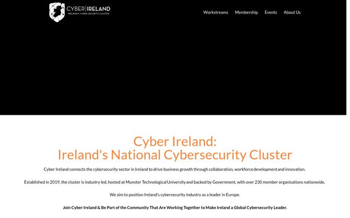 Screenshot of cyberireland.ie