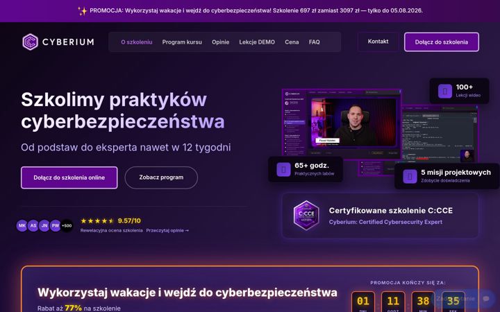 Zrzut ekranu cyberium.pl