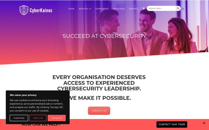 Screenshot of cyberkainos.com
