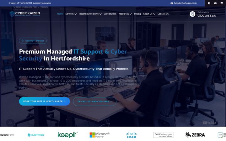 Screenshot of cyberkaizen.co.uk