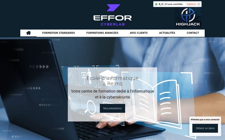 Capture d'écran de cyberlab-academy-avis.fr