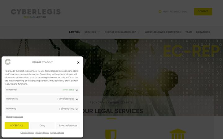 Screenshot of cyberlegis.legal