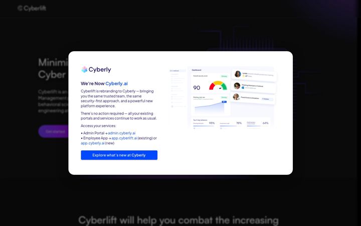 Screenshot του cyberlift.io