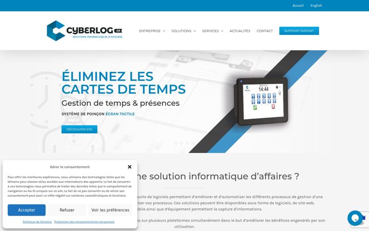 Screenshot of cyberlog.ca