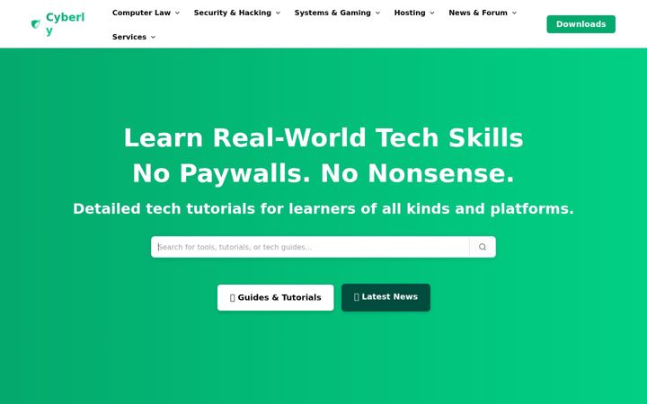 Screenshot of cyberly.org