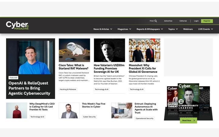 Screenshot of cybermagazine.com