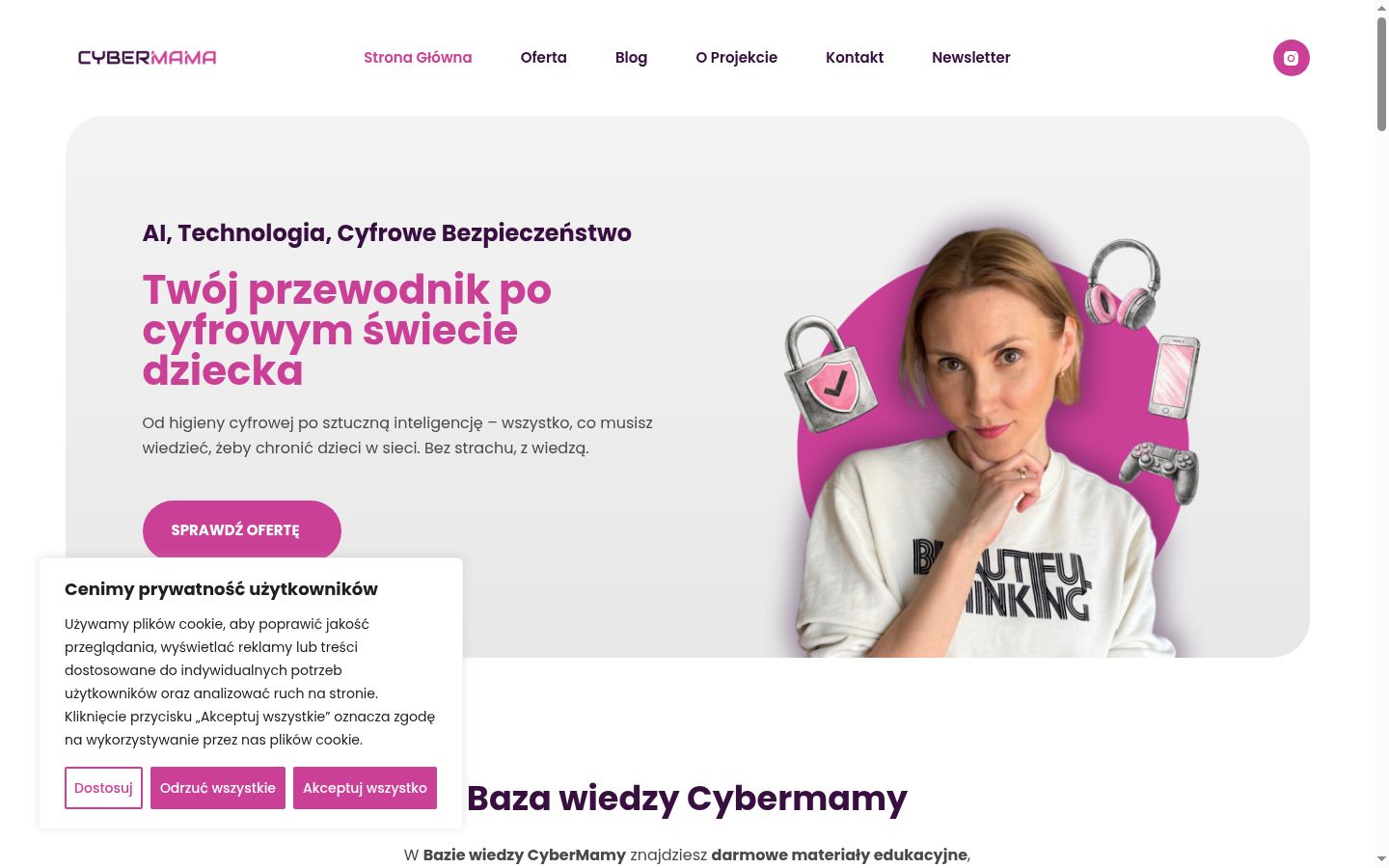 Sutikimo reklamjuostės, rodytos prieš bet kokią sąveiką, ekrano kopija